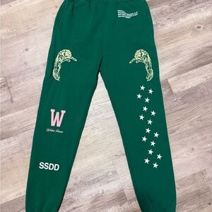 Darc Sport Green Joggers with Star and Letter Design